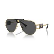 Gedurfde Aviator Zonnebril Versace , Yellow , Heren