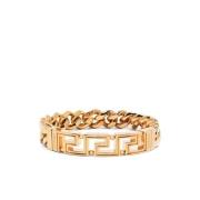 Gouden Metalen Armband Versace , Yellow , Heren