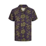 Bloemenprint Shirt Comfort Fit Plum Jack & Jones , Multicolor , Heren
