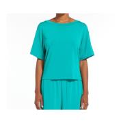 Flowy V-Neck Blouse Max Mara , Green , Dames