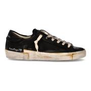 Vintage Zwarte Tennis Sneakers Vrouwen Philippe Model , Black , Dames