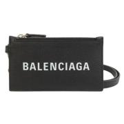 Pre-owned Leather wallets Balenciaga Vintage , Black , Dames