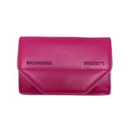 Pre-owned Leather wallets Balenciaga Vintage , Pink , Dames