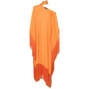 Oranje Kaftan Jurk met Cold-Shoulder Design Taller Marmo , Orange , Da...