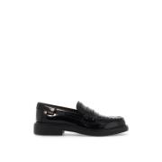 Geborsteld Leren Brogue Loafers Tod's , Black , Dames