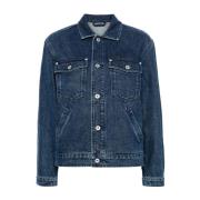 Indigo Blauw Denim Boke Flower Jack Kenzo , Blue , Dames