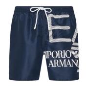 Blauw Kostuum met Zijlogo Emporio Armani EA7 , Blue , Heren