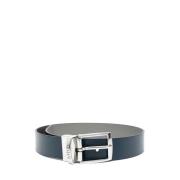 Gladleren logogesp gesp riem Emporio Armani , Blue , Heren