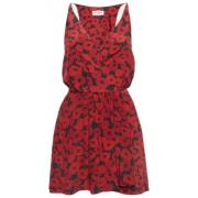 Pre-owned Silk dresses Yves Saint Laurent Vintage , Red , Dames