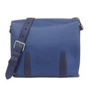 Pre-owned Leather shoulder-bags Louis Vuitton Vintage , Blue , Dames