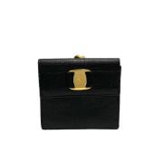 Pre-owned Leather wallets Salvatore Ferragamo Pre-owned , Black , Dame...