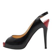 Pre-owned Leather sandals Christian Louboutin Pre-owned , Black , Dame...