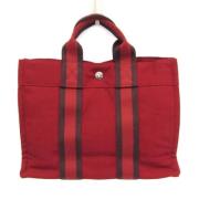 Pre-owned Canvas handbags Hermès Vintage , Red , Dames