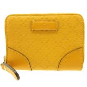 Pre-owned Leather wallets Gucci Vintage , Yellow , Dames