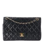 Pre-owned Leather chanel-bags Chanel Vintage , Black , Dames