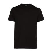 Zwarte T-shirt Collectie Dondup , Black , Heren