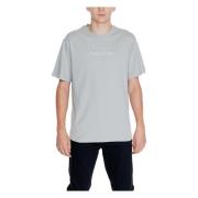 Geëmbosseerd Logo Katoenen T-Shirt Calvin Klein , Gray , Heren