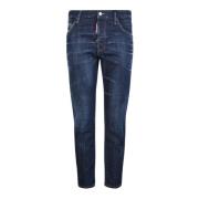 Blauwe Bleek-Effekt Jeans Dsquared2 , Blue , Heren