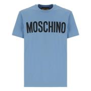 Lichtblauw T-shirt en Polo Moschino , Blue , Heren