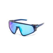 Blauw/zwart schild zonnebril met Prizm lenzen Oakley , Blue , Unisex
