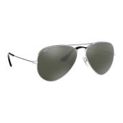 Klassieke Aviator Zonnebril Metaal Kristal Ray-Ban , Gray , Heren