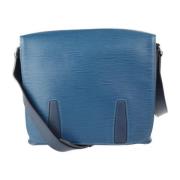 Pre-owned Leather shoulder-bags Louis Vuitton Vintage , Blue , Dames