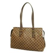 Pre-owned Fabric louis-vuitton-bags Louis Vuitton Vintage , Beige , Da...