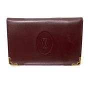 Pre-owned Fabric wallets Cartier Vintage , Red , Dames
