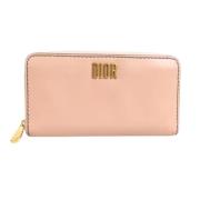 Pre-owned Leather wallets Dior Vintage , Pink , Dames