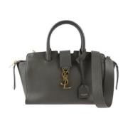 Pre-owned Leather handbags Yves Saint Laurent Vintage , Gray , Dames