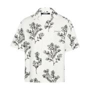 Bloemenprint Camp Kraag Shirt Jacquemus , White , Heren