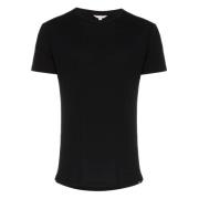 Katoenen Slim Fit T-shirt Orlebar Brown , Black , Heren