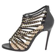 Pre-owned Leather sandals Christian Louboutin Pre-owned , Black , Dame...