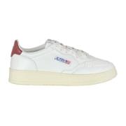 Leren Sneakers met Geborduurd Logo Autry , White , Dames