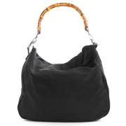 Pre-owned Leather handbags Gucci Vintage , Black , Dames