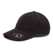 Zwarte Baseballpet met Ovale D Diesel , Black , Heren