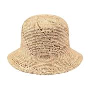 Zomer Gehaakte Zonnehoed Barts , Beige , Dames