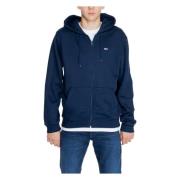 Mannen Flag Zip Sweatshirt Tommy Hilfiger , Blue , Heren