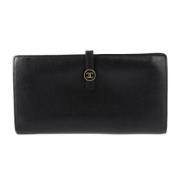 Pre-owned Leather wallets Chanel Vintage , Black , Dames