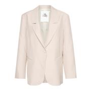 Klassieke Oversized Blazer Silver Cloud Karen by Simonsen , Beige , Da...