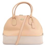 Pre-owned Leather handbags Coach Pre-owned , Pink , Dames