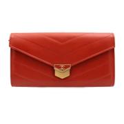 Pre-owned Leather wallets Chanel Vintage , Red , Dames