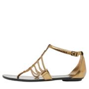 Pre-owned Fabric sandals Jimmy Choo Pre-owned , Yellow , Dames