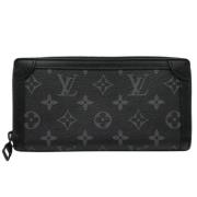 Pre-owned Leather wallets Louis Vuitton Vintage , Black , Dames