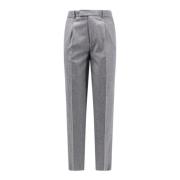 Wollen broek met knoop en rits Ermenegildo Zegna , Gray , Heren