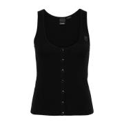 Mouwloze Top Pinko , Black , Dames