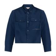 Korte shirt met zakken Marni , Blue , Dames