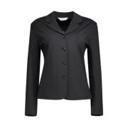 Zwarte Jersey Jas Max Mara , Black , Dames