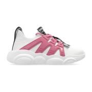 Sportschoenen met logo Moschino , White , Dames