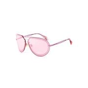 Roze Metalen Zonnebril voor Mannen Police , Pink , Heren